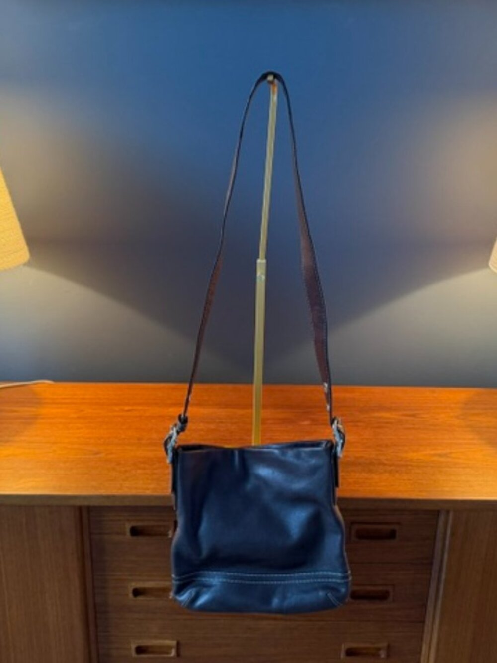 Coach Legacy Slim Tassel Duffle Dark Brown